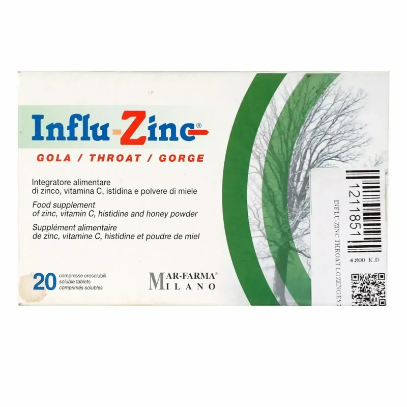 Influ Zinc Throat Lozenges 20'S