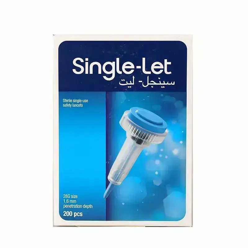 Single Let Sterile Single Use Safety Lancets 200 Pcs