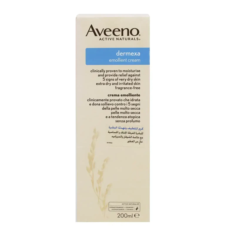 Aveeno Dermexa Emollient Cream 200 mL for dry skin