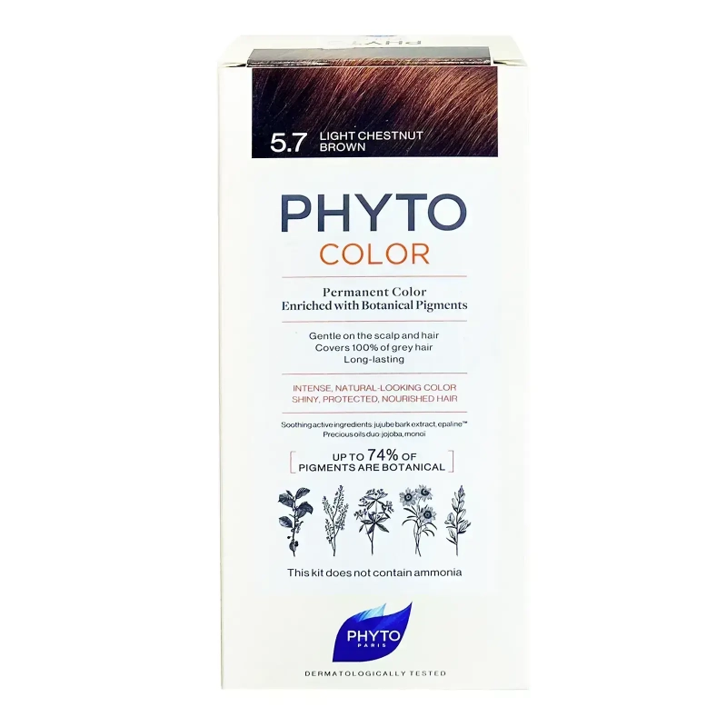 Phyto Color 57 Light Chestnut Brown permanent hair color