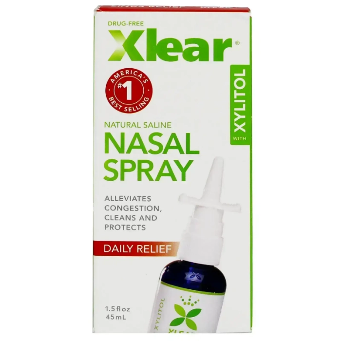 Xlear Nasal Spray with Xylitol, Natural Saline - 1.5 fl oz dropper