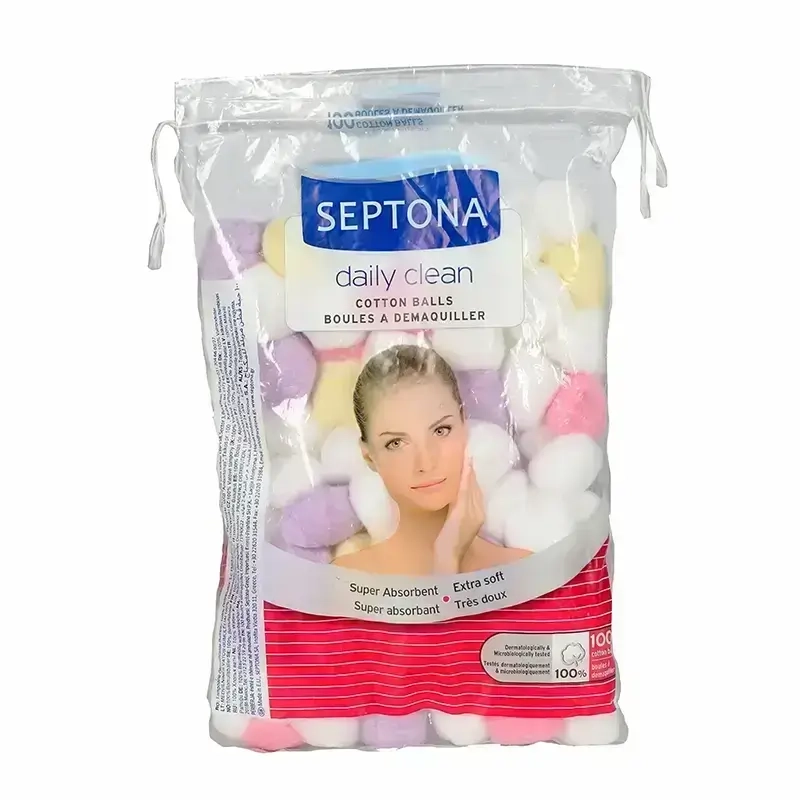 Septona Daily Clean Colored Cotton Balls 100 Pcs 1Sep013