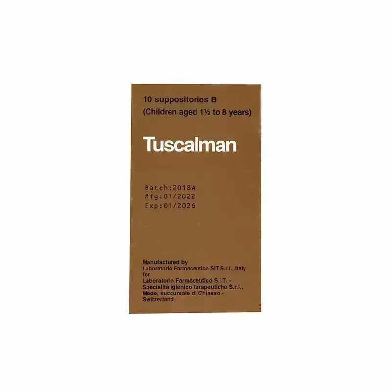 Tuscalman B Suppositories 10'S For Cough