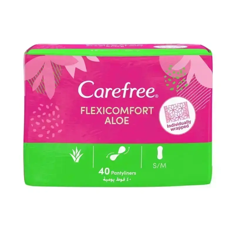 Carefree Flexi Comfort Aloe Pantyliners 40'S