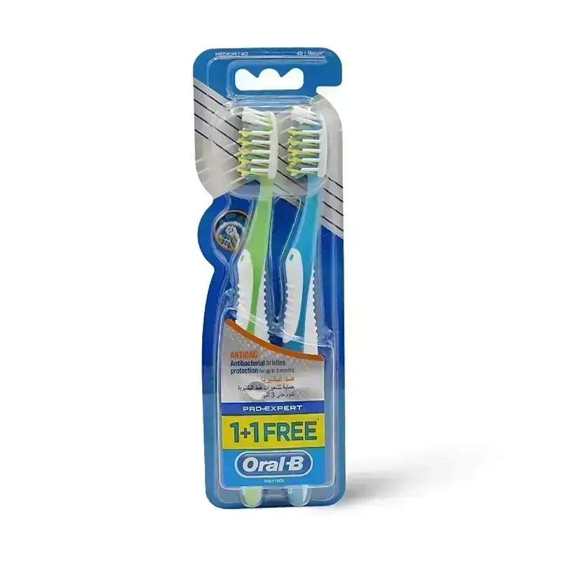 Oral B Pro Expert Anti Bac Toothbrush Medium 1+1 Free