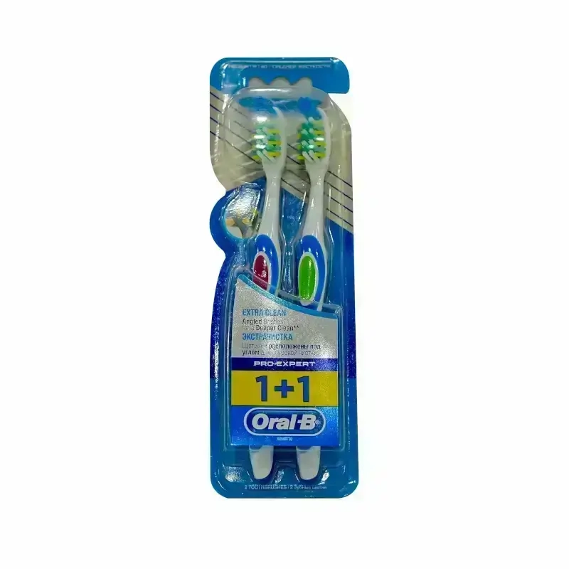 Oral B Pro Expert Extra Clean Toothbrush Medium 1+1