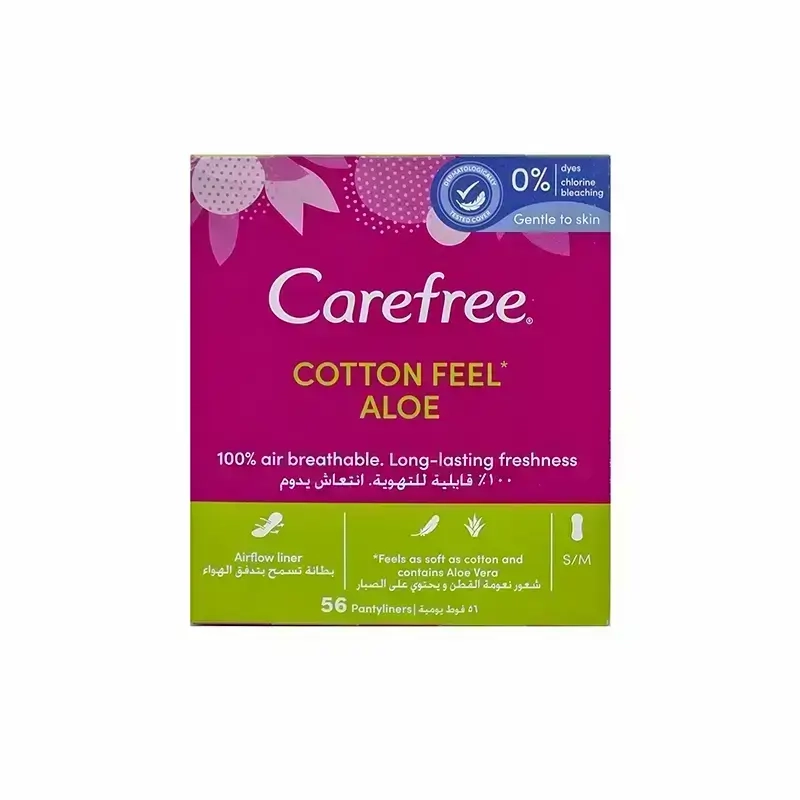 Carefree Cotton Feel Aloe Pantyliners 56 Pcs
