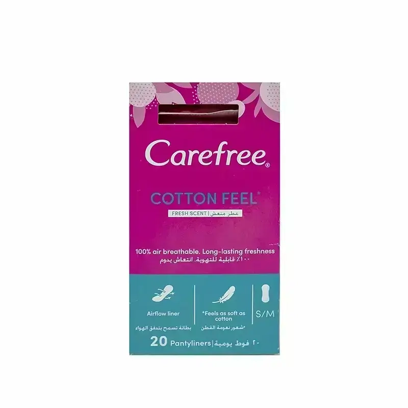 Carefree Cotton Feel Fresh Scent Pantyliners 20 Pcs 