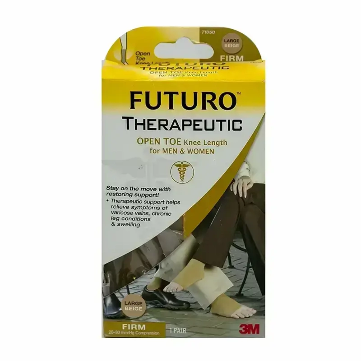 Compression Stockings Futuro Knee High Beige Open Toe by 3M