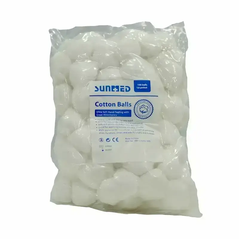 Absorbent Cotton Balls White Color 1g/Pc 100 Pcs
