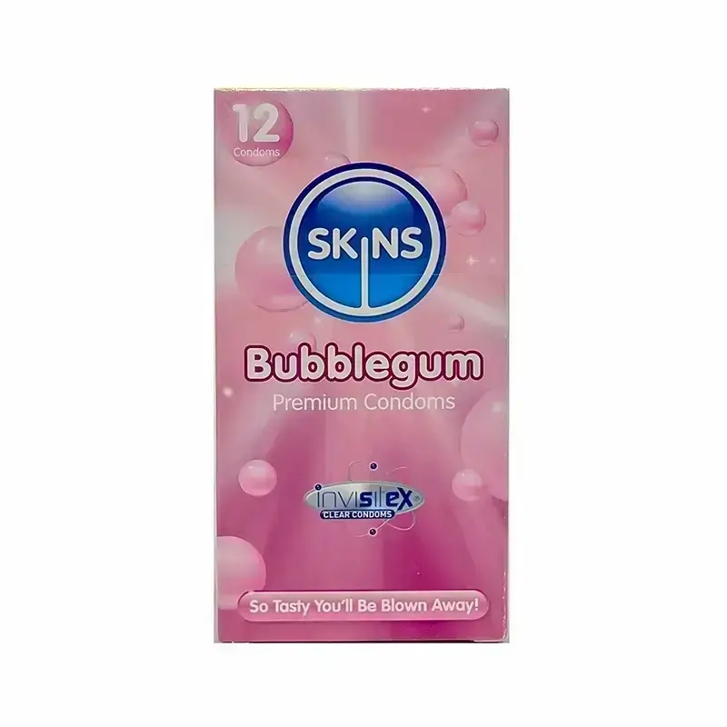 Skins Bubblegum Condoms 12 Pcs 