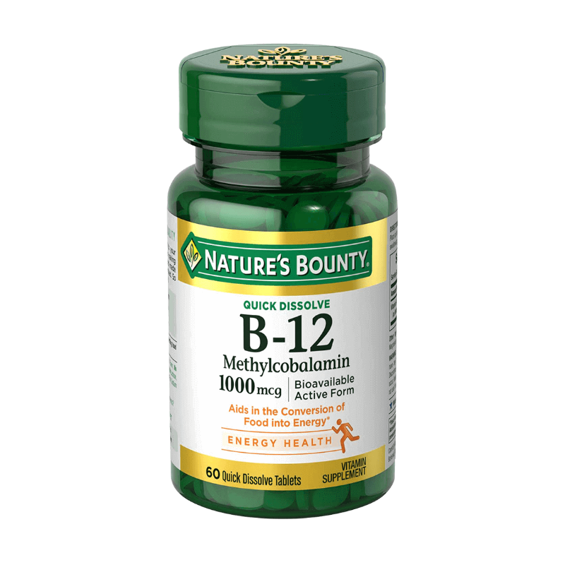 Natures Bounty B 12 Methylcobalamin 1000 mcg Dissolved Pills 60'S 