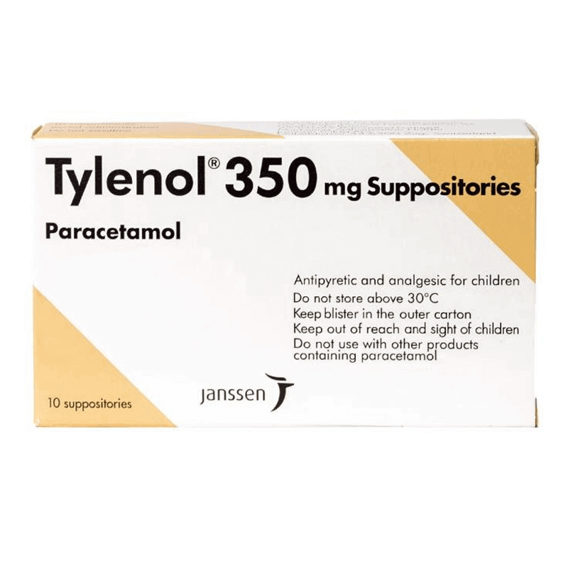 Tylenol 350 mg 10 Suppositories