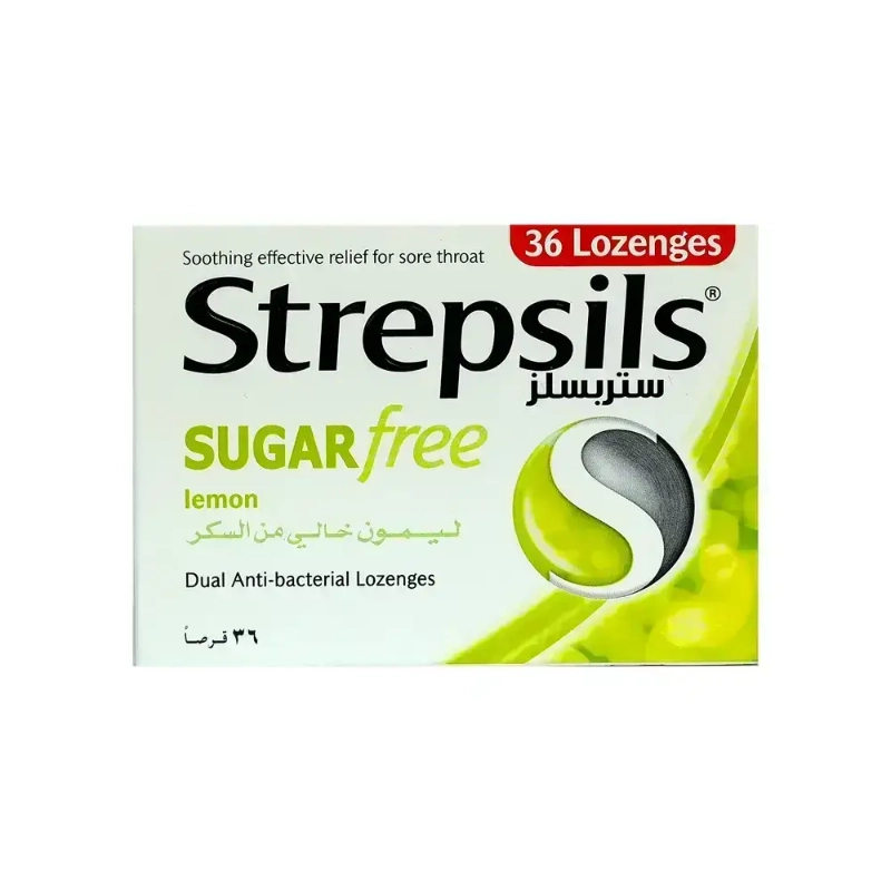 Strepsils Sugar Free Lozenges Lemon Flavour 36 Pcs