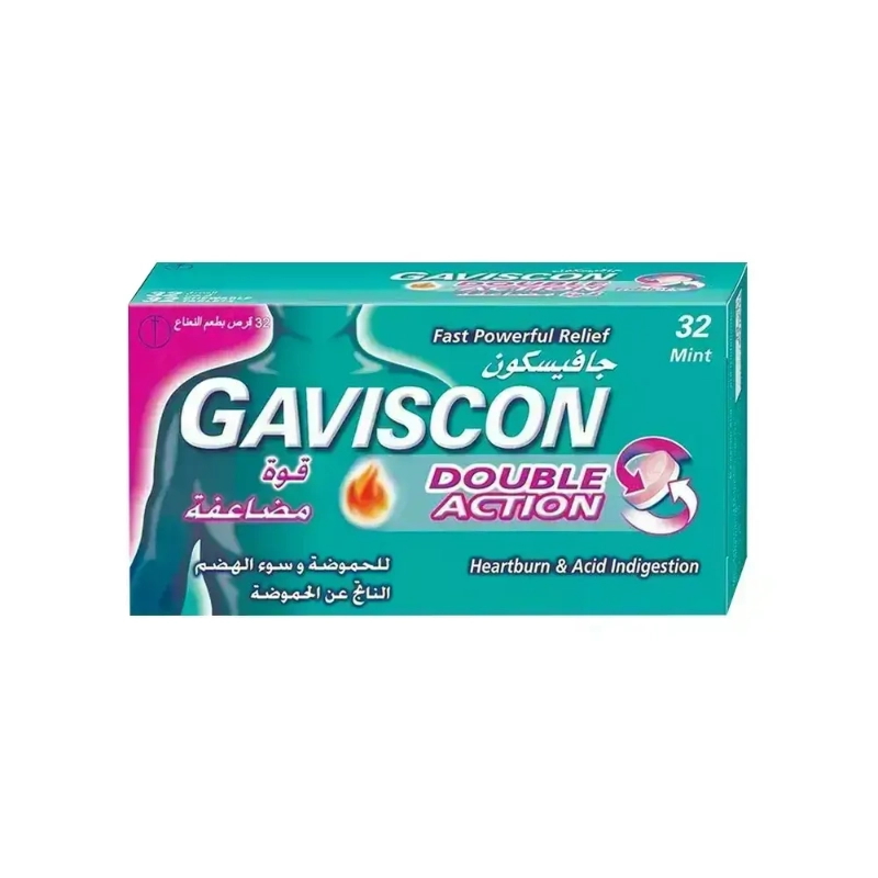 Gaviscon Double Action Mint Flavor 32 Chewable Tabs 