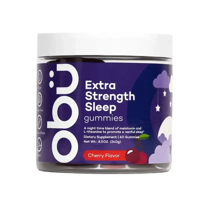 Obu Extra Strength Sleep Gummies with Cherry Flavor 60 Pcs