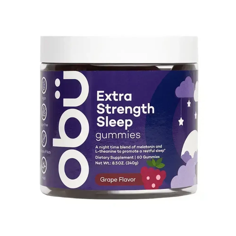 Obu Extra Strength Sleep Gummies with Grape Flavor 60 Pcs 