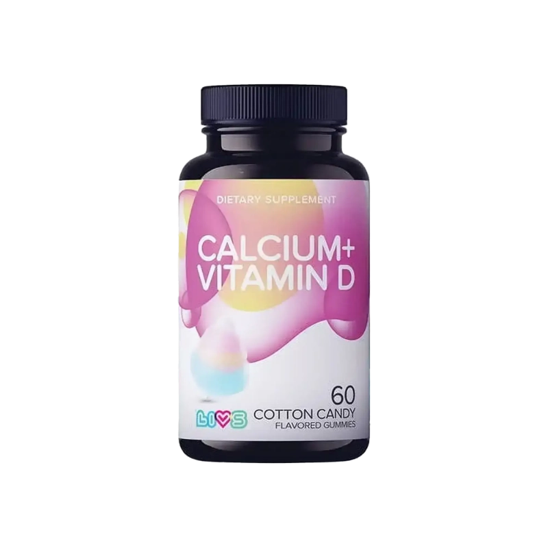 Livs Calcium + Vit D with Cotton Candy Flavor 60 Gummies 