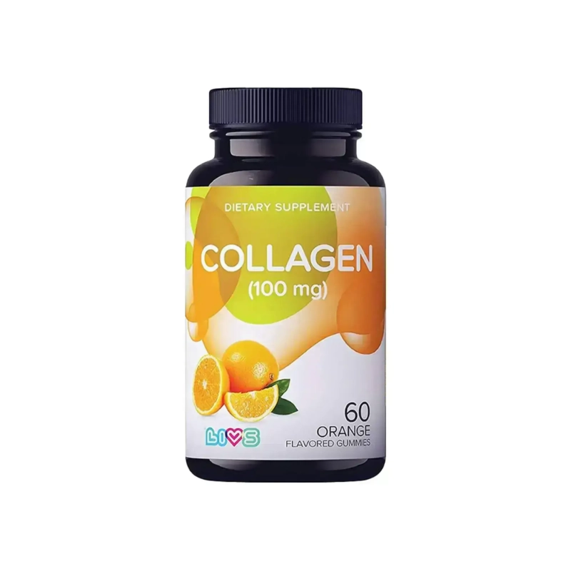 Livs Collagen 100 mg with Orange Flavor 60 Gummies 