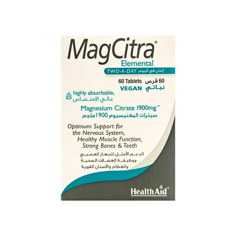 Health Aid Mag Citra 1900 mg 60 Tabs 
